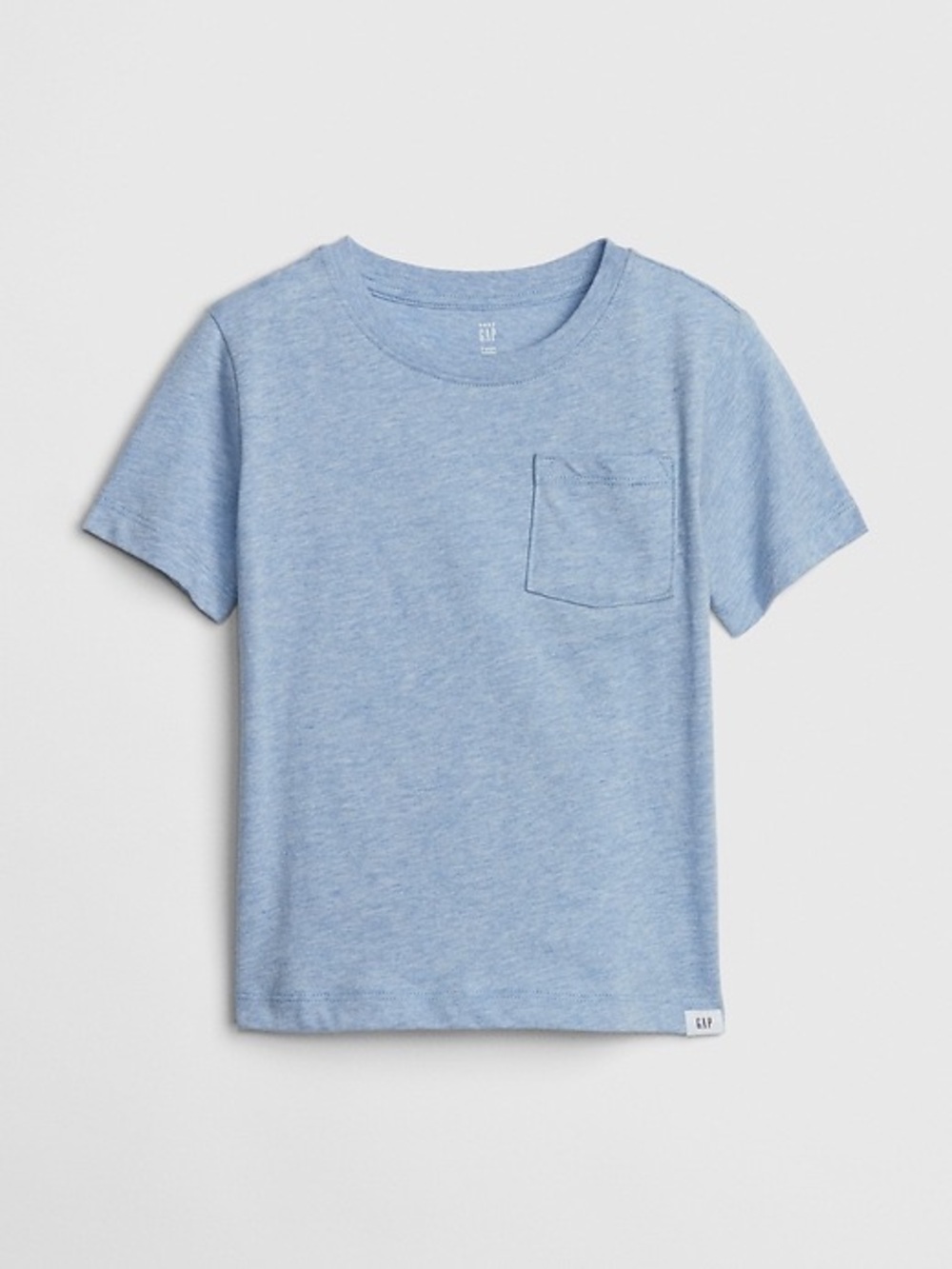 GAP Heather Light Blue Pocket Tee